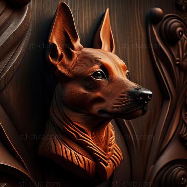 3D model st Dwarf Pinscher dog (STL)